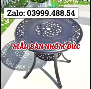 Bàn ngoài trời Nhôm đúc Nhập khẩu Bộ bàn ghế ban công ngoài trời Nhôm đúc Bàn ghế ngoài trời - B05