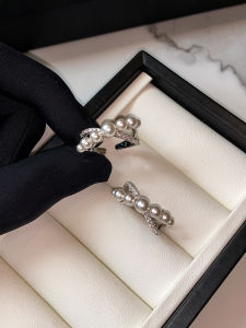 CAFFTI | Zircon and Pearl Designer Delicate Ring