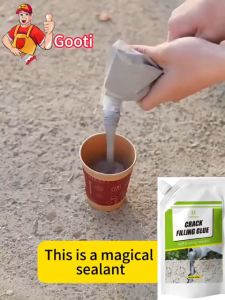 (500mL bagged)Oohoho Ground Crack Repair Glue Leak Sealing Glue High Elasticity Anti-Cracking Waterproof Waterproof Glue Sealant Repair Leaks In Ground Exterior Walls Suitable for emergency repair and long-term protection in indoor and outdoor scenarios.
