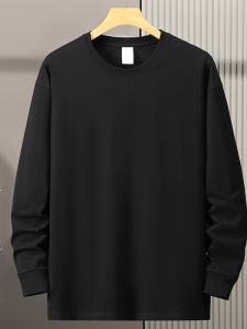 Áo Thun Nam Dài Tay Rộng Rãi Màu Trơn Thường Ngày Cổ Tròn Dài Vừa Phải Chất Liệu Khác Mùa Hè 2025