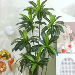 ⭐DRACAENA DEREMENSIS⭐ Artificial Plant Decor Tree Indoor Plant Decoration Plant Home Decor Office Plant Lobby Plant Decoration Artificial Greenery Indoor Tree Artificial Plant Decoration Indoor Plant Decor for Home Office Hotel Lobby Interior Decoration