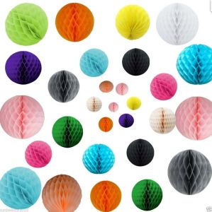 20cm 5pcs/lot (8inch) Xmas Home Party Flower Paper Lantern Honeycomb Ball Wedding Kid Birthday Ornaments Babyshower Decorations