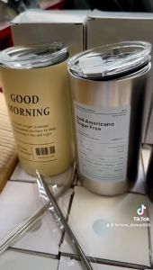 Tumbler Cup Americano 600ML Bahan Stainless Steel 304 Anti Karat Botol Minum Tahan Panas dan Dingin 12 Jam