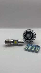 Paket Hemat Lampu Variasi 3in1 Lampu Utama LED 2 sisi AC DC+lampu Stop Rem Projie Rainbow Variasi+4pcs Lampu Sein Jelly Kedip 6Mata