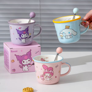 Adorable Sanrio Ceramic Mug Coffee Cup with Scale Breakfast Drinkware Childrens Birthday Gift Cute Cartoon Design 340ml Capacity