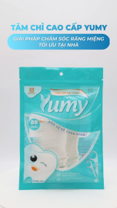 [Lố 12 túi] Tăm chỉ YUMY Cao Cấp Tăm chỉ nha khoa Túi zip ɡhép (TC02-132) - 80 Cái/ Túi
