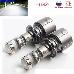 Đèn Pha Ô Tô LED 16000LM H4 H7 H11 6000K Chùm Sáng Cao/thấp Siêu Nhỏ Gọn Thấu Kính Projector 76W Ánh Sáng Cường Độ Cao