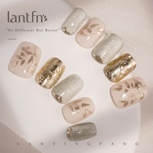 LTF แฮนด์เมดดั้งเดิมสวมใส่เล็บเพียว สีขาว ระดับไฮเอนด์แฟชั่นใหม่ 2025 ชุดสีสดใสจากหลานถิงฟาง