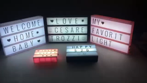 LED Lightbox DIY Cinema LETTER A5 A6 Sign LED Light Letters Words Custom Message Light Box Lightbox Set Text Refills Birthday Gift