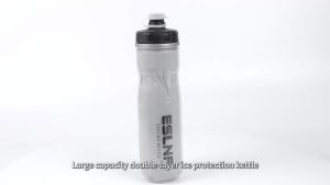 Bình Nước Thể Thao Xe Đạp ESLNF 720ml Hai Lớp Cách Nhiệt Chống Rò Rỉ Chất Liệu Nhựa Cao Su Dùng Cho Ngoài Trời Đạp Xe Thể Thao
