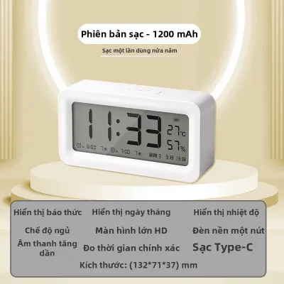 deli | Đồng Hồ Điện Tử Thân thiện với Học Sinh và Trẻ Em để Sử dụng Bên Cạnh Giường