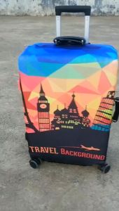 Elastic Luggage Cover Motif / Sarung Penutup Pelindung Koper Corak Elastis Scretch