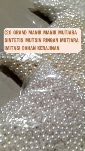 (20 gram) Manik Manik Mutiara Sintetis Mutsin Ringan Mutiara Imitasi Bahan Kerajinan