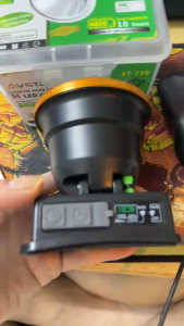 Đèn pin đội đầu ánh sáng mạnh chiếu xa 500m đèn đội đầu chống nước pin trâu 4800mAh sạc type C mdoel AT-739