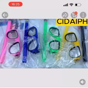 CHB Scuba Diving Childrens Snorkeling Set Swimming Goggles Recreational Diving Mask Snorkeling Set