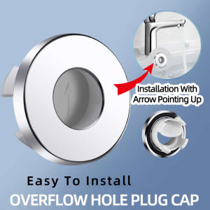 Bathroom Washbasin Overflow Decorative Cover & Brass Anti-Odor Plug Accessories
