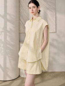 Roey s house | Bộ Đồ Mùa Hè Cotton Sáng Màu Vàng Nhạt