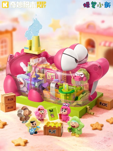 Keeppley Crayon Shin-Chan Building Blocks Crocodile Mountain Biscuit Factory Birthday Gift
