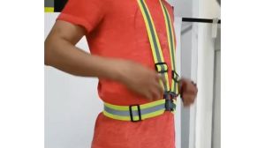 Safety Vest Reflective Belt with Grey Straps Coat Elastic Belt Fabric Reflecting High Visibility Jaket Keselamatan