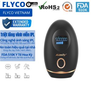 2025 [Voucher 20%] Flyco Máy Triệt Lông Lạnh Vĩnh Viễn Laser IPL Photon Tích Hợp Trẻ Hóa Da Thế Hệ Mới Aimily - Phê Duyệt Y tế Chứng Chỉ FDA Hoa Kỳ - Hàng Nhập Khẩu - toàn thân cho nam nữ vùng tay chân nách bikini mặt râu mini kín tốt hơn kem tẩy
