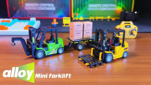 รถบังคับรถยกขนาด 1:64 ชุด 2 IN 1 พ่วงท้าย ควบคุมผ่าน Bluetooth และ APP โมเดลโลหะสมจริง ของขวัญวันคริสต์มาสและวันเกิดสำหรับเด็ก