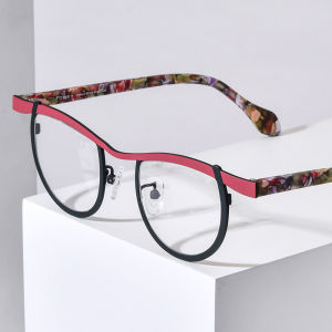 FONEX Acetate Titanium Glasses Frame Men New Design Brand Cat Eye Eyeglasses Women Japanese Ultralight Spectacles High-Quality Optical Eyewear 85884