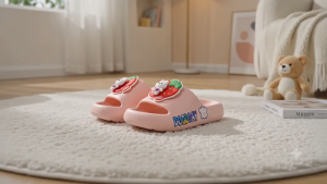 Refreshing Fruit Childrens Slippers Pink 24-25