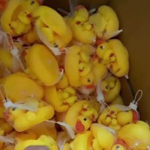 MA02 Bebek Karet Bunyi Pencet 1pcs besar 3pcs kecil Mainan Anak Bebek Karet Mini Bebek
