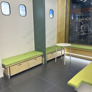 Commercial Restaurant Simple Style Ocean Board Storage Cabinet Soft Package Casual Sofa Chair Coffee Milk Tea Shop Leisure Seat