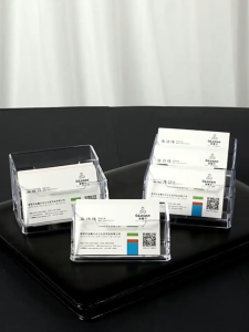 Business Card Stand Holder Acrylic Name Card Desk Stand Clear Desktop Business Card Stand