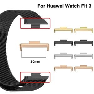 1Pair 20mm 22mm Adapter For Huawei Watch Fit 3 Watchband Strap Connector Bracelet 316L Stainless Steel Fit3 22 Band Accessories