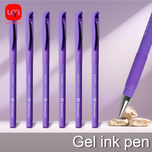 WQN-3/6/12pcs Frosted Purple Gel Pen 0.7mm Nib Writing Smooth Purple Ink for Writing and Daily Office Stationery