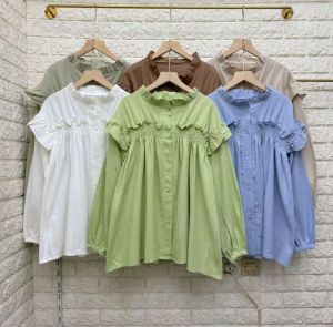 Kemeja Wanita Lady Crush Korean Style Premium / Kemeja Smok Lady Crush / Blouse Wanita Terlaris