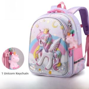 Adorable Lightweight Waterproof Backpack for Girls Kindergarten Students Middle Class Pre-School Bag with Shoulder Straps