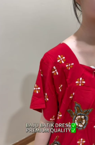 Baju Batik Dress/Batik Indonesia Brand Marissa/Baju Batik Wanita/Women Batik Dress Nighty/Batik Gown/Premium Quality