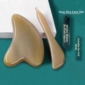 New 2024 Beauty Massage Stick Face Scraping Board Cow Horn Essential Oil Facial Massage Lifting Professional Skin Care Tool