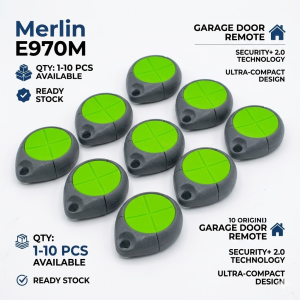 1-10pcs Merlin+ Security+2.0 E970M E945 E943 E950M E980M E960M Garage Door Opener Remote Control 433.30 433.92 434.54MHz