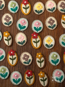 น่ารักปักผ้าเช็ดตัวคอมพิวเตอร์ดอกไม้ Patch DIY หัตถกรรมปุ่มขนาดเล็กอุปกรณ์เสริมแฟชั่นตกแต่งผ้าสติกเกอร์