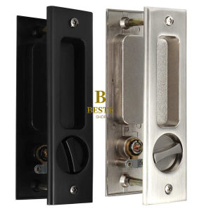 Zinc Alloy Sliding Door Lock Latch Handle Set Bathroom Balcony Cabinet Door Accessory Fittings Single Hook Furniture Hardware