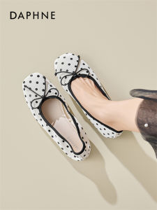 Daphne | Retro Polka Dots Bow Mary Jane Flats Soft Sole Low Cut