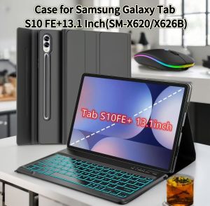 Case for Samsung Galaxy Tab S10 FE Plus 13.1 Inch SM-X620/626B for Samsung Tab S10 FE+ 13.1 Detachable Bluetooth Keyboard Cover