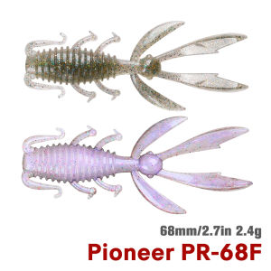 Tsurinoya | Shrimp-shaped Soft Bait for Texas Rig and Jigging Fishing Lures 68mm 20 Pieces