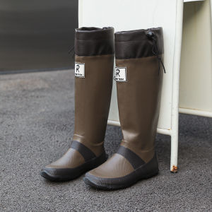 รองเท้าบู๊ตกันฝนยางนุ่ม กันน้ำ สไตล์แฟชั่น สำหรับการเดินทางกลางแจ้งและตกปลา รองเท้าบู๊ตสำหรับขุดบ่อเลี้ยงปลา