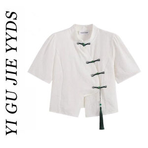 YINGKETUO | Chinese Style Unique Elegant Summer Shirt