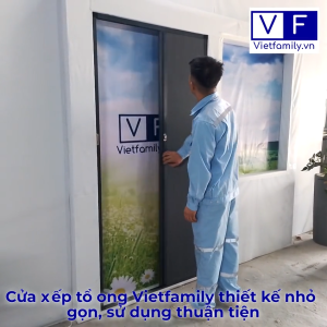 Cửa xếp tổ ong ngăn phòng Vietfamily