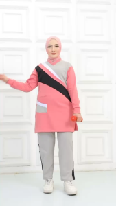 Baju Olahraga muslimah / atasan baju senam muslimah / atasan olahraga wanita