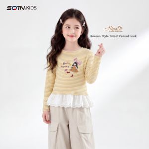 SQTN.KIDS | New Autumn Spring Long Sleeve Striped T-Shirt