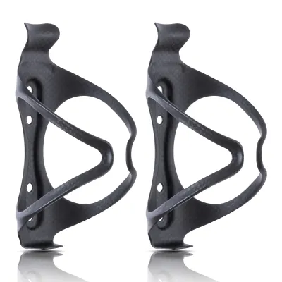 HUALONG Carbon Fiber Bicycle Water Bottle Cage MTB Road Bike Water Bottle Holder Cages Matte Black Weight (22±2g)