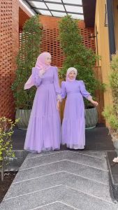 ชุดเด็กผู้หญิง M-3XL รุ่นผ้ามูงสีพื้น เดรสเด็กมูสลิม ชูด 3 รายอ