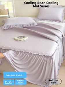 NONGNONGAI | Washable Princess Style Embroidered Refreshing Summer Air Conditioning Mattress Cover Three-Piece Set